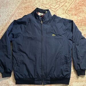 Lacoste Men's Dark Navy Full-Zip Bomber Jacket